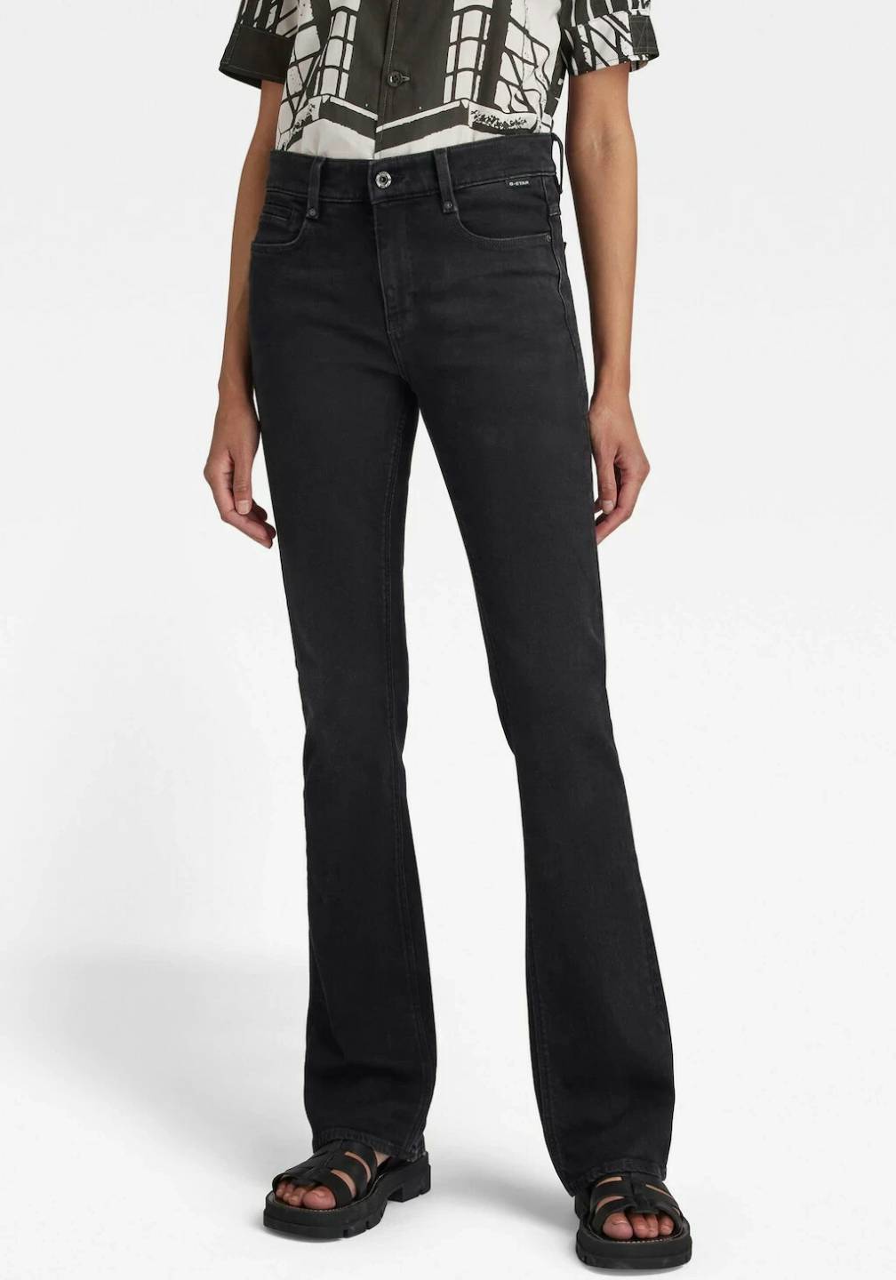 G-Star Noxer Bootcut Jeansjet black Vaqueros mujer